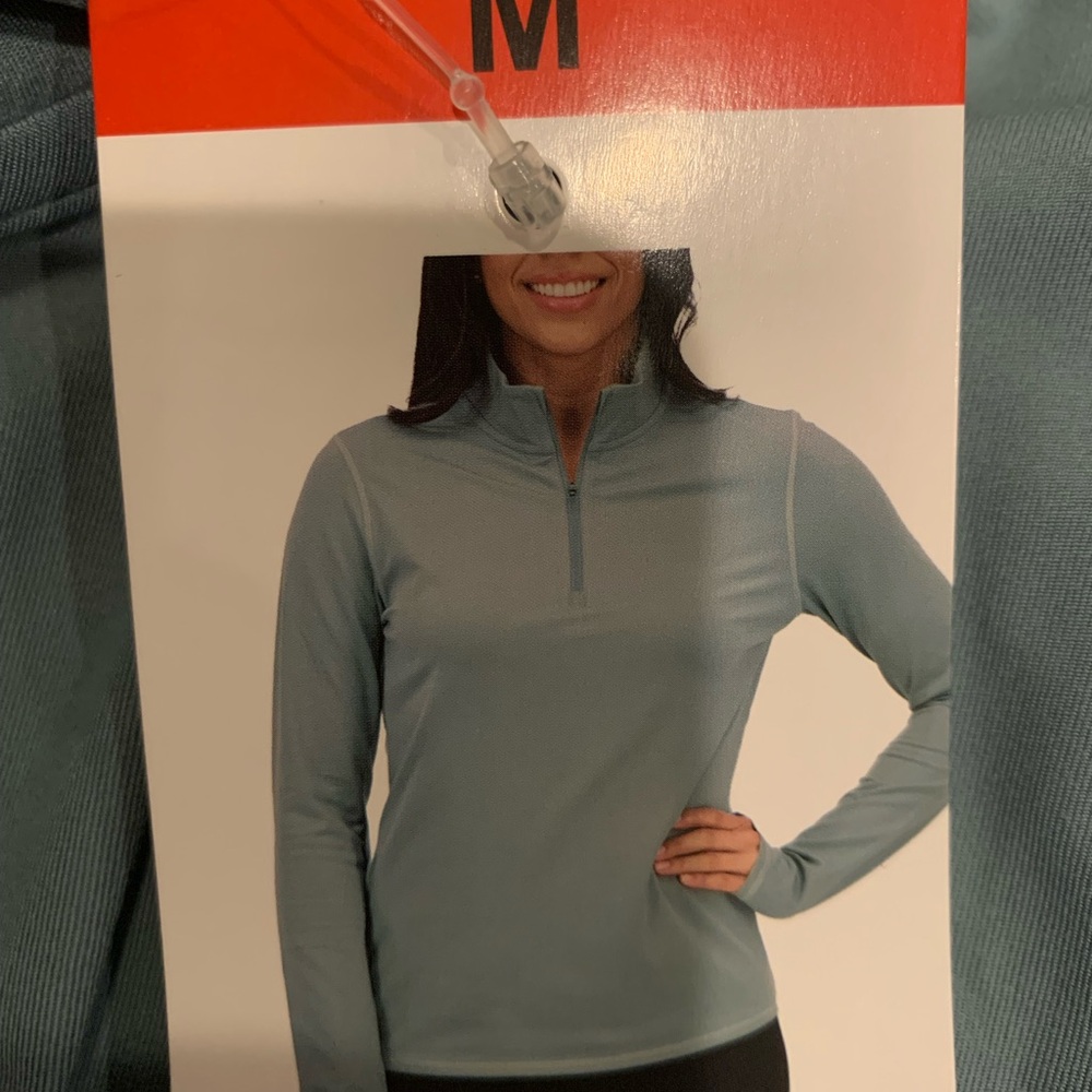 New Soybu Women’s Active Top Long Sleeve 1/4 Zip Green. Sizes Medium
